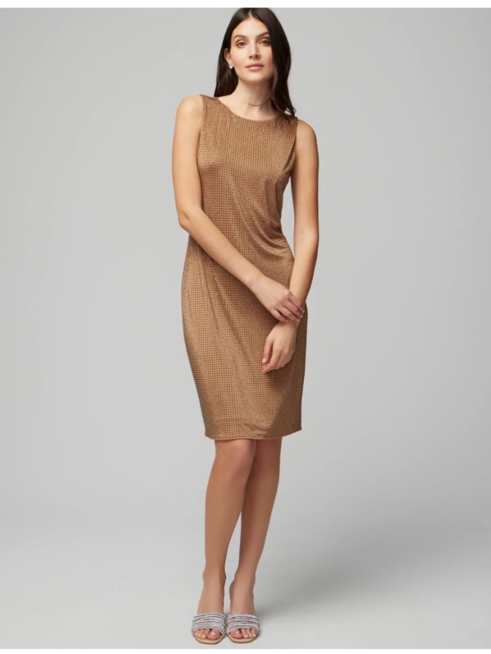 NWT White House Black Market Matte Jersey Studded Dress in XXS
